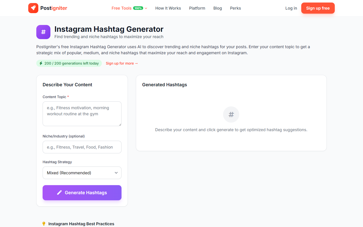 Instagram Hashtag Generator