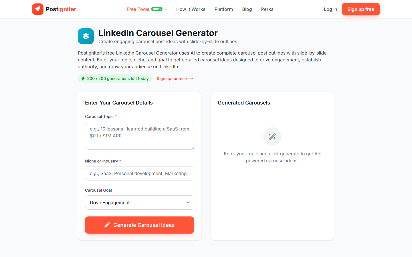 LinkedIn Carousel Idea Generator