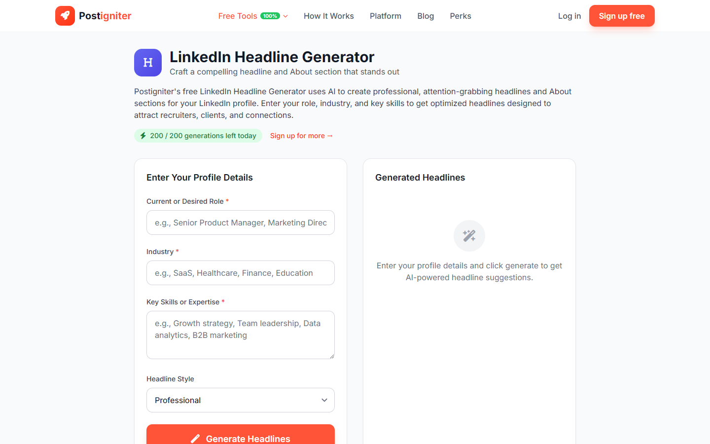 LinkedIn Headline Generator