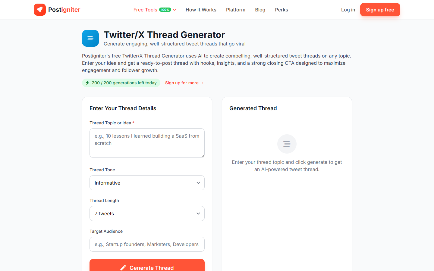 Twitter / X Thread Generator