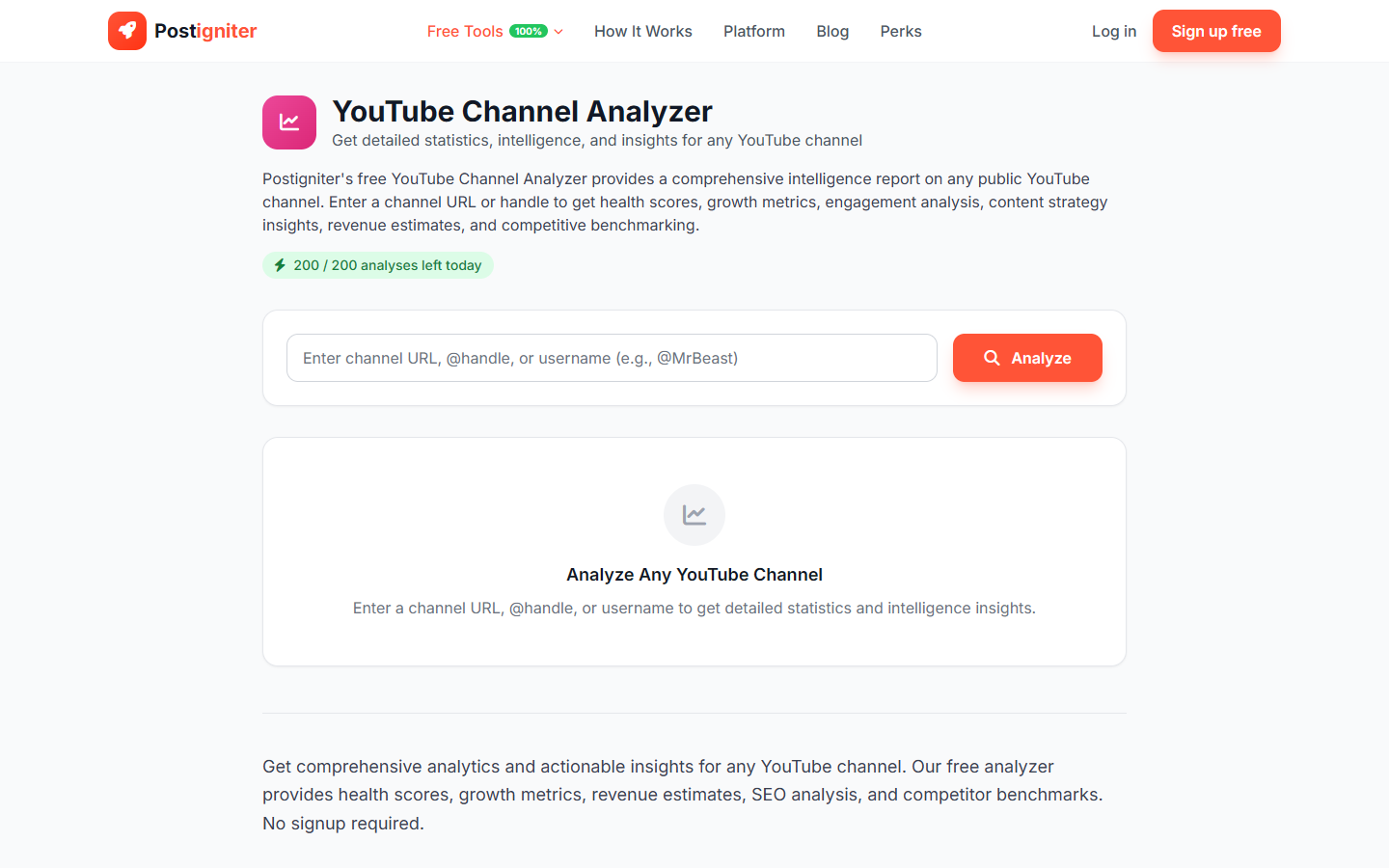 YouTube Channel Analyzer