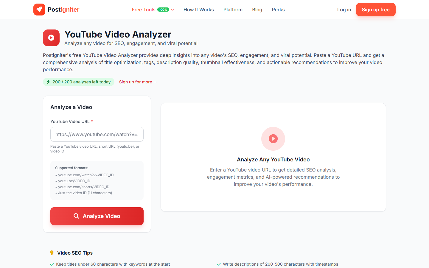 YouTube Video Analyzer